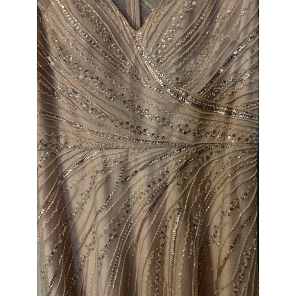 Xscape Blush 12 Blush Sequin Mother o Bride Formal Wedding Party Cruise NEW $379 - Picture 15 of 16